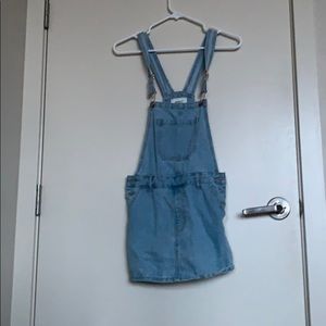 Forever 21 Mini Denim Overall Dress